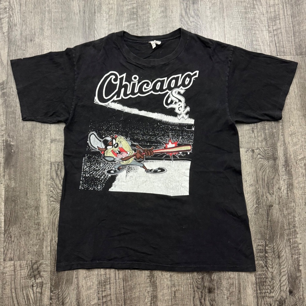 Vintage Taz Warner Bros Looney Tunes T-Shirt Chicago White Sox MLB 90s XL